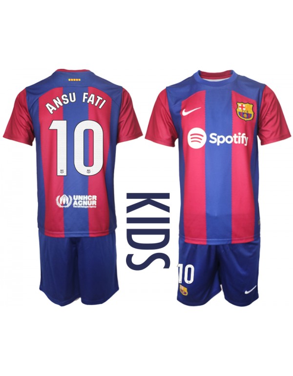 Ansu Fati Barcelona Soccer Jerseys For Kids/Youths...